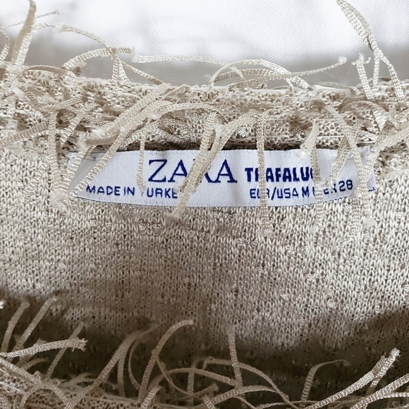 ZARA shaggy short sleeve top - Picture 3 of 4